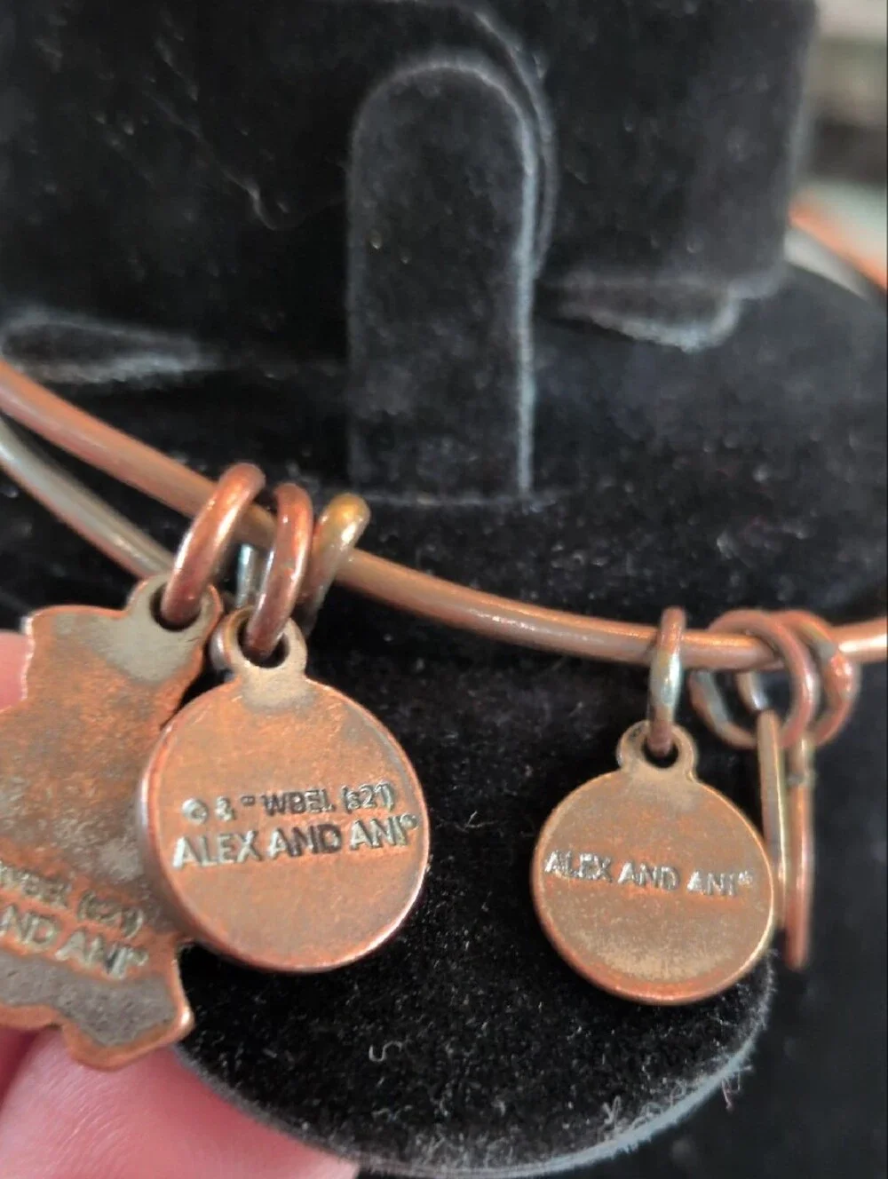 RARE Retired Alex and Ani Space Jam Marvin the Martian Duo Charm
